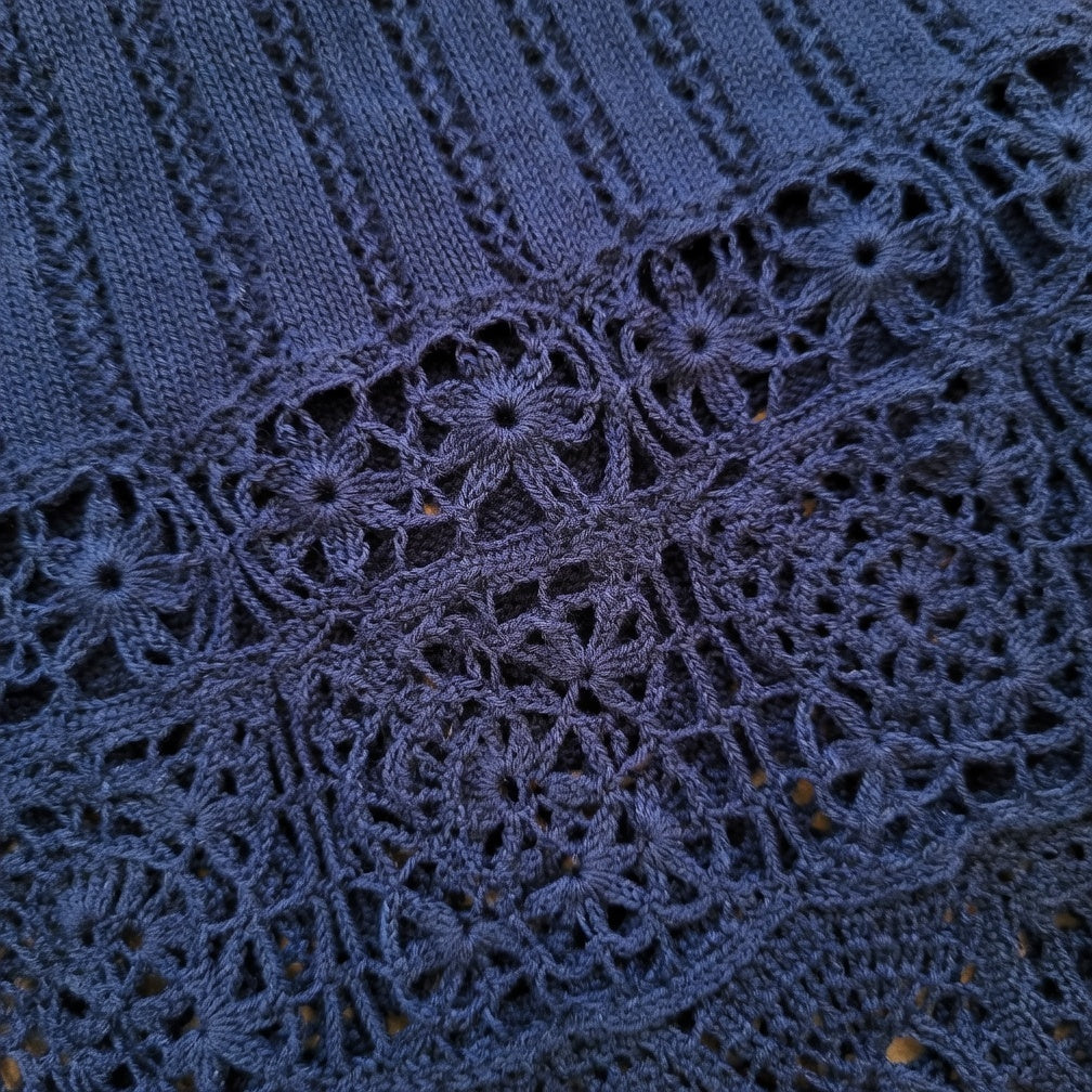 Handmade Black Crochet Maxi Dress – Boho Lace Cotton Summer Dress Party Lace Floor Dress