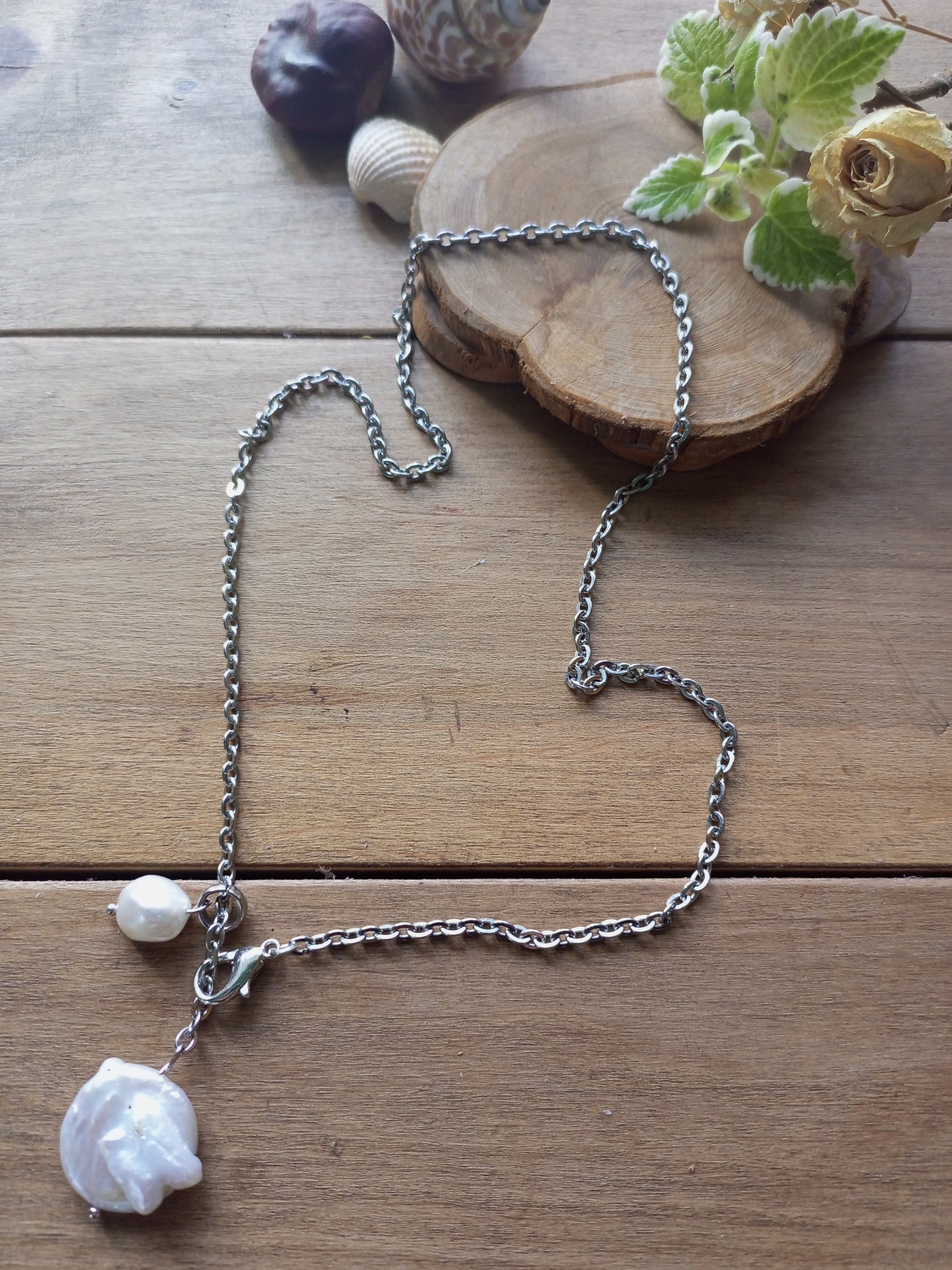 White freshwater pearl jewelry for wedding and gift