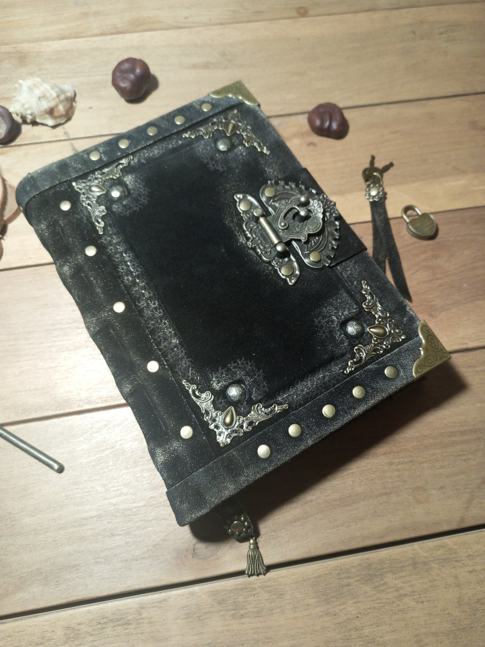 Unique medieval journal leather notebook gift for writers and fantasy lovers