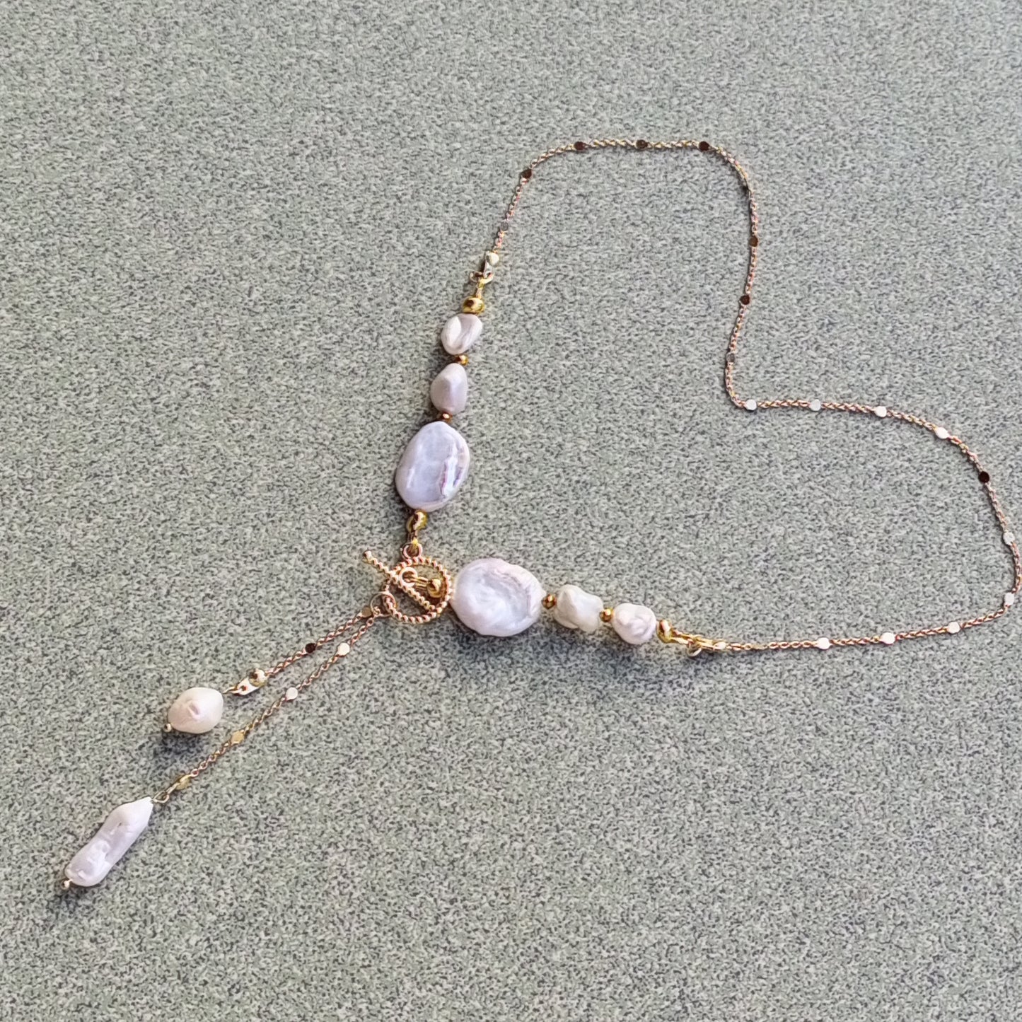 Freshwater Coin Pearl Necklace – White Wedding Pearl Jewelry 14K Gold Filled Chain Necklace Bridal Gift for Her