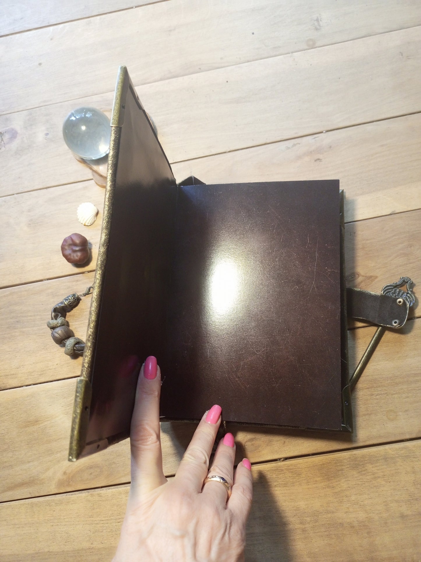 Chocolate Brown Suede Leather Journal with Antique Lock – Handmade Vintage Blank Notebook