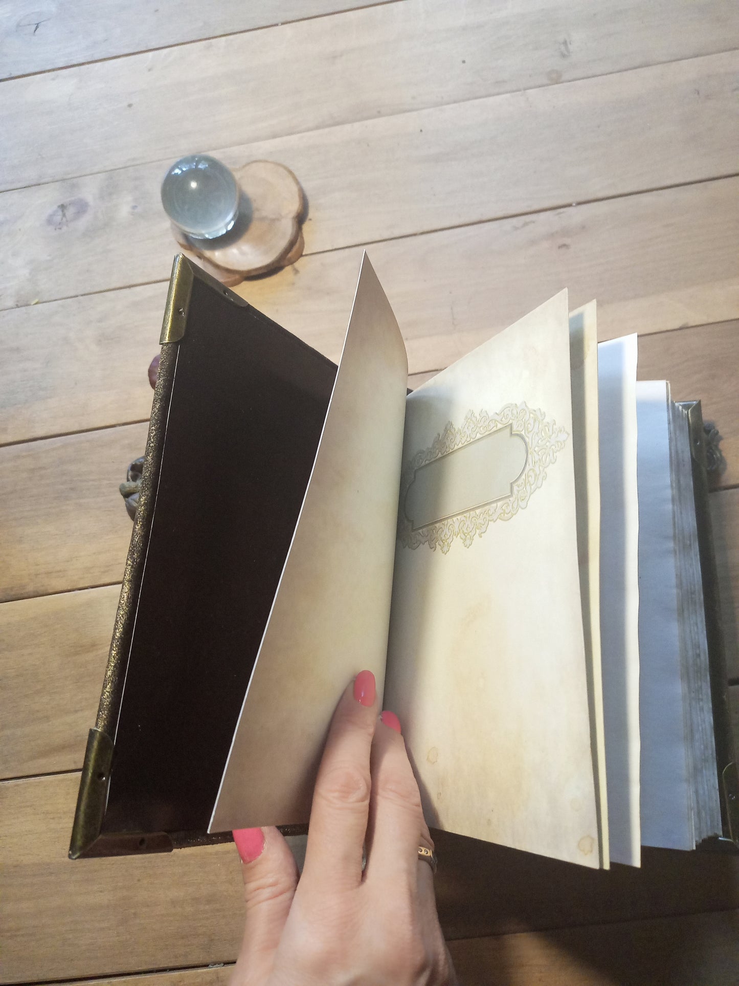 Chocolate Brown Suede Leather Journal with Antique Lock – Handmade Vintage Blank Notebook