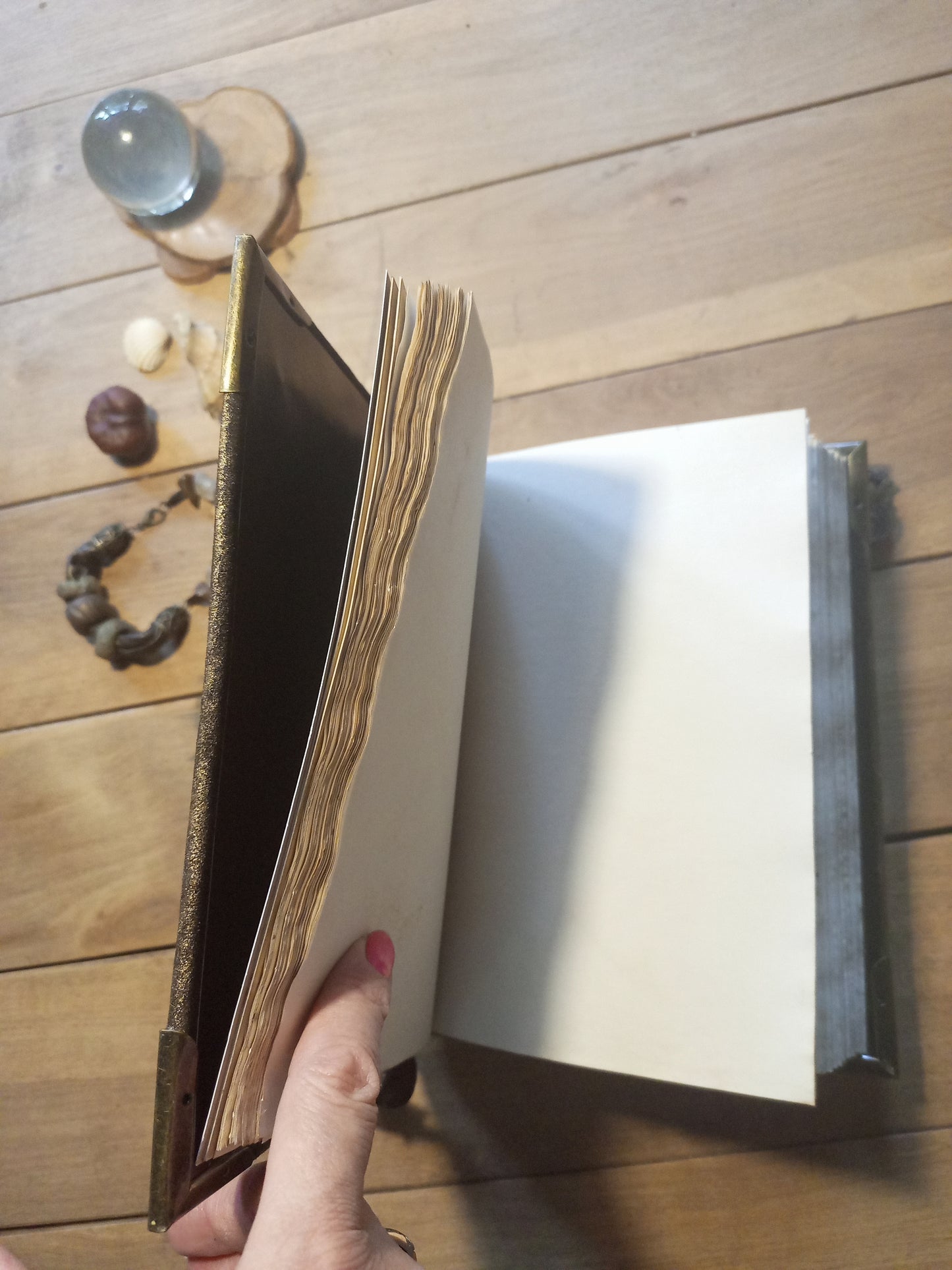 Chocolate Brown Suede Leather Journal with Antique Lock – Handmade Vintage Blank Notebook