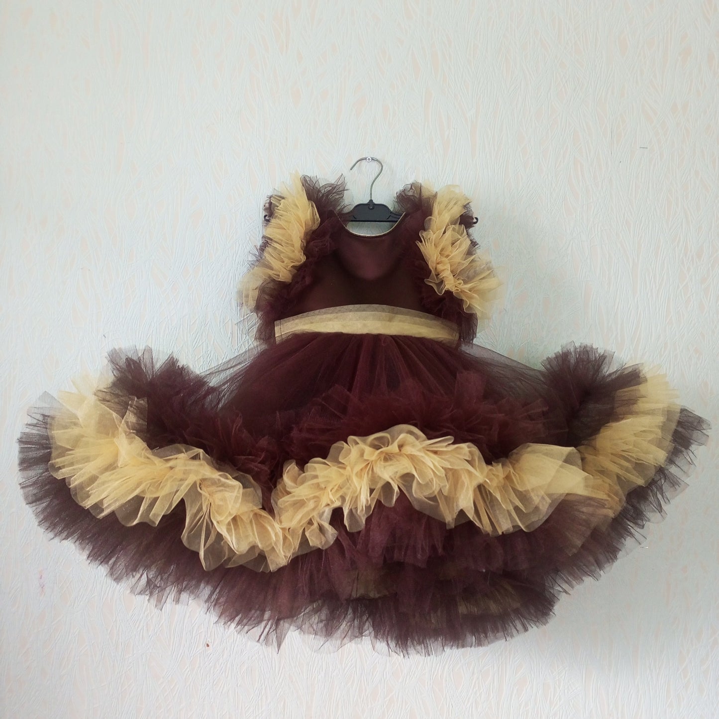Brown Tulle Girl Dress – Princess Ball Gown for Girls, Party Dress for special occasions