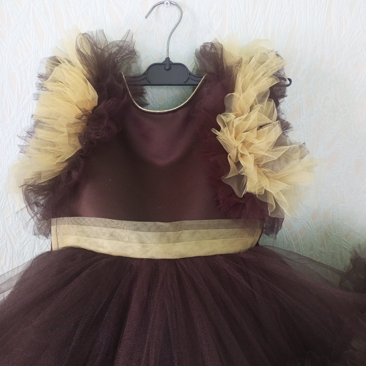Brown Tulle Girl Dress – Princess Ball Gown for Girls, Party Dress for special occasions
