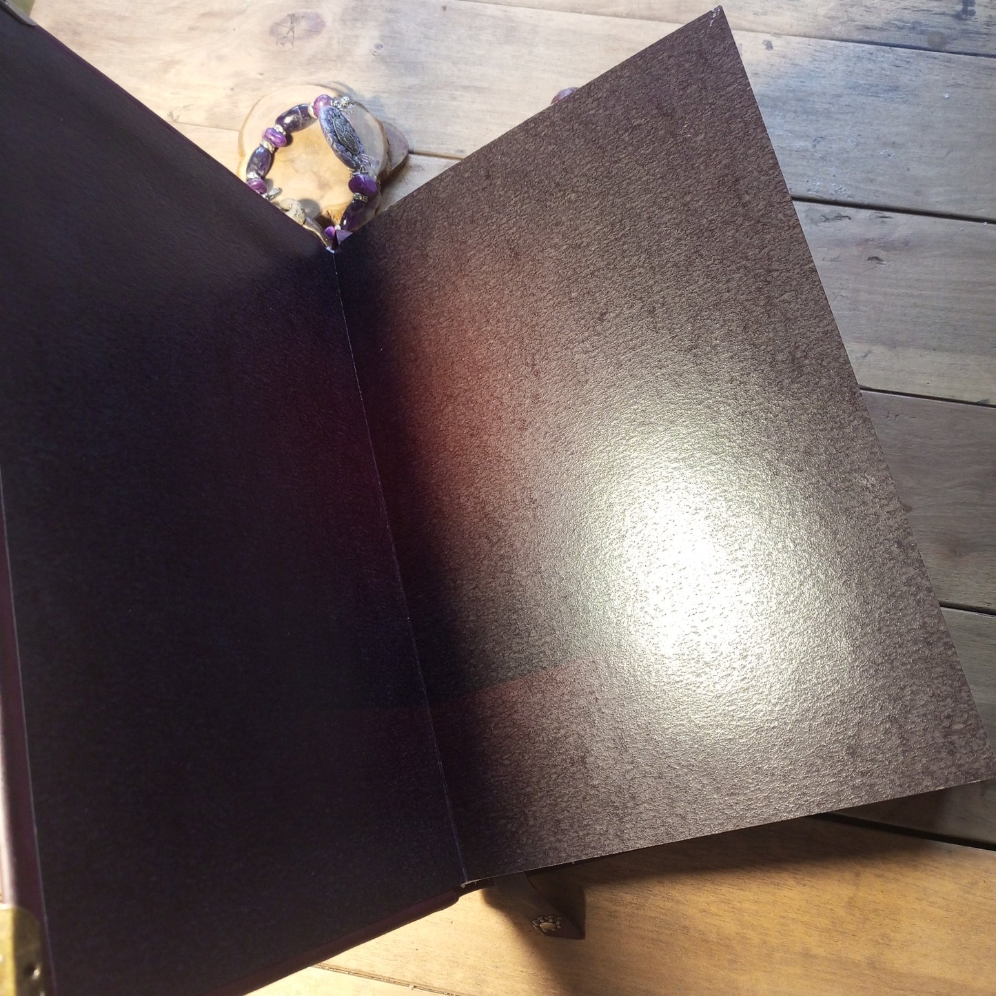 Large Bordeaux Leather Journal – Handmade Vintage Notebook with Aged Pages