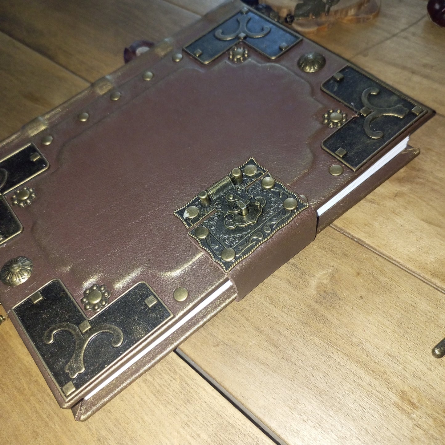 Chocolate Brown Leather Journal – Handmade Medieval Book of Shadows Grimoire