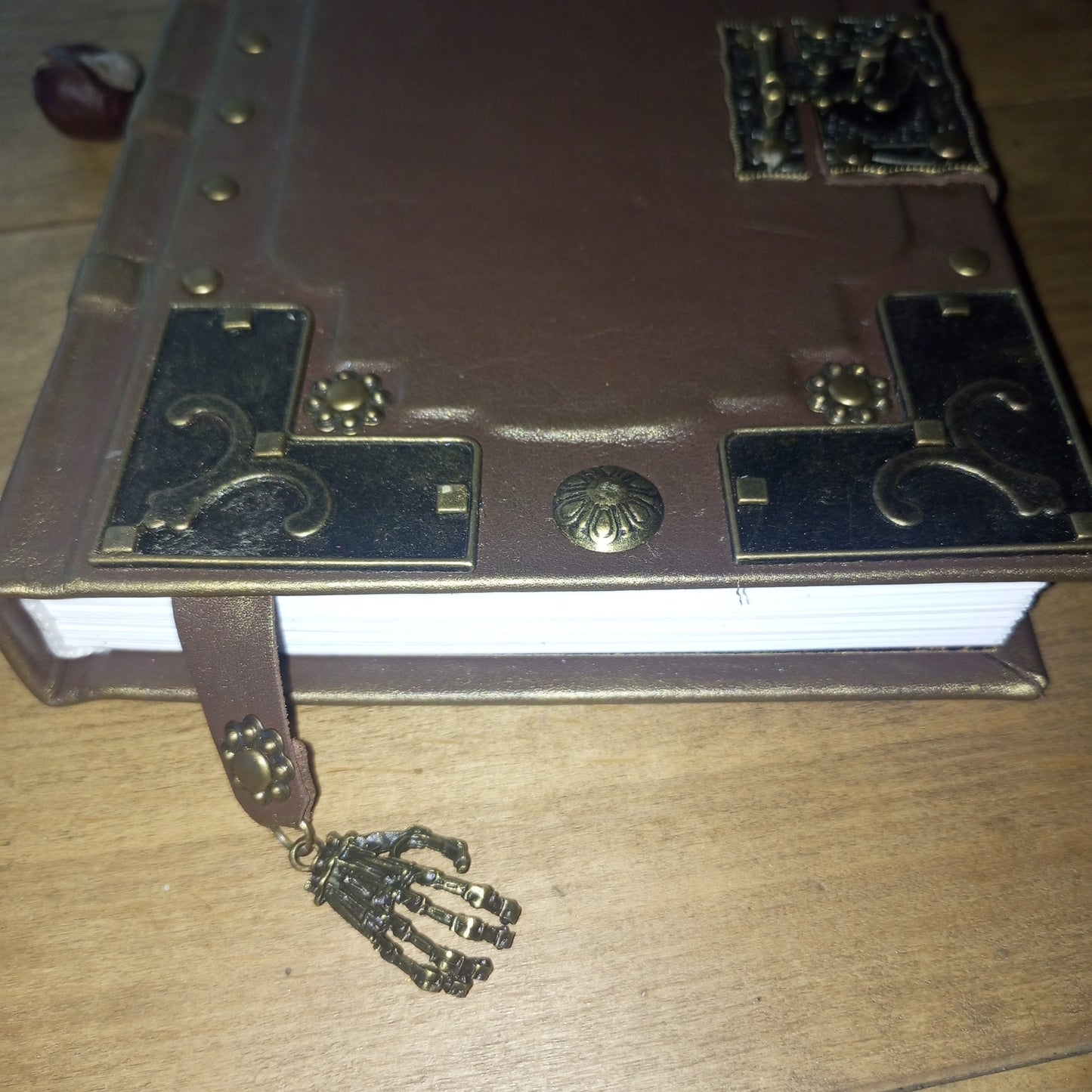 Chocolate Brown Leather Journal – Handmade Medieval Book of Shadows Grimoire