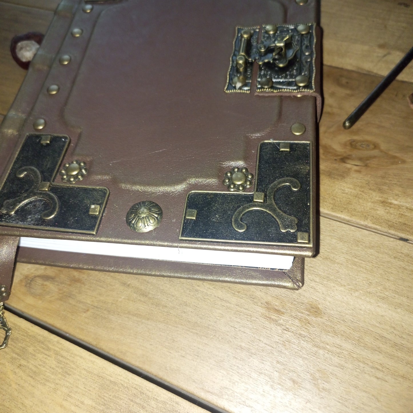 Chocolate Brown Leather Journal – Handmade Medieval Book of Shadows Grimoire