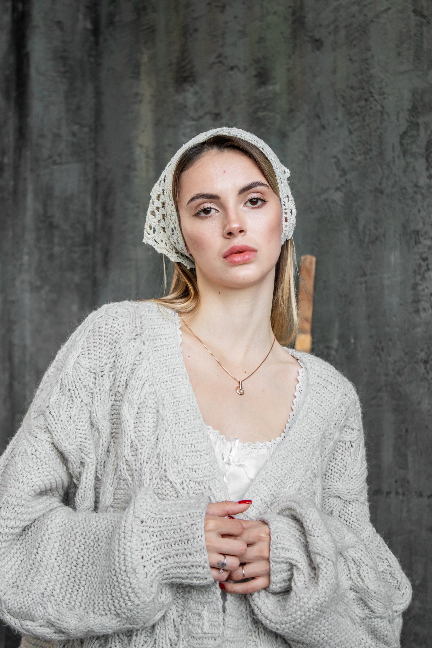 Boho Crochet Summer Kerchief – Handmade Hemp Headscarf Lightweight Natural Bandana Beach & Everyday Style