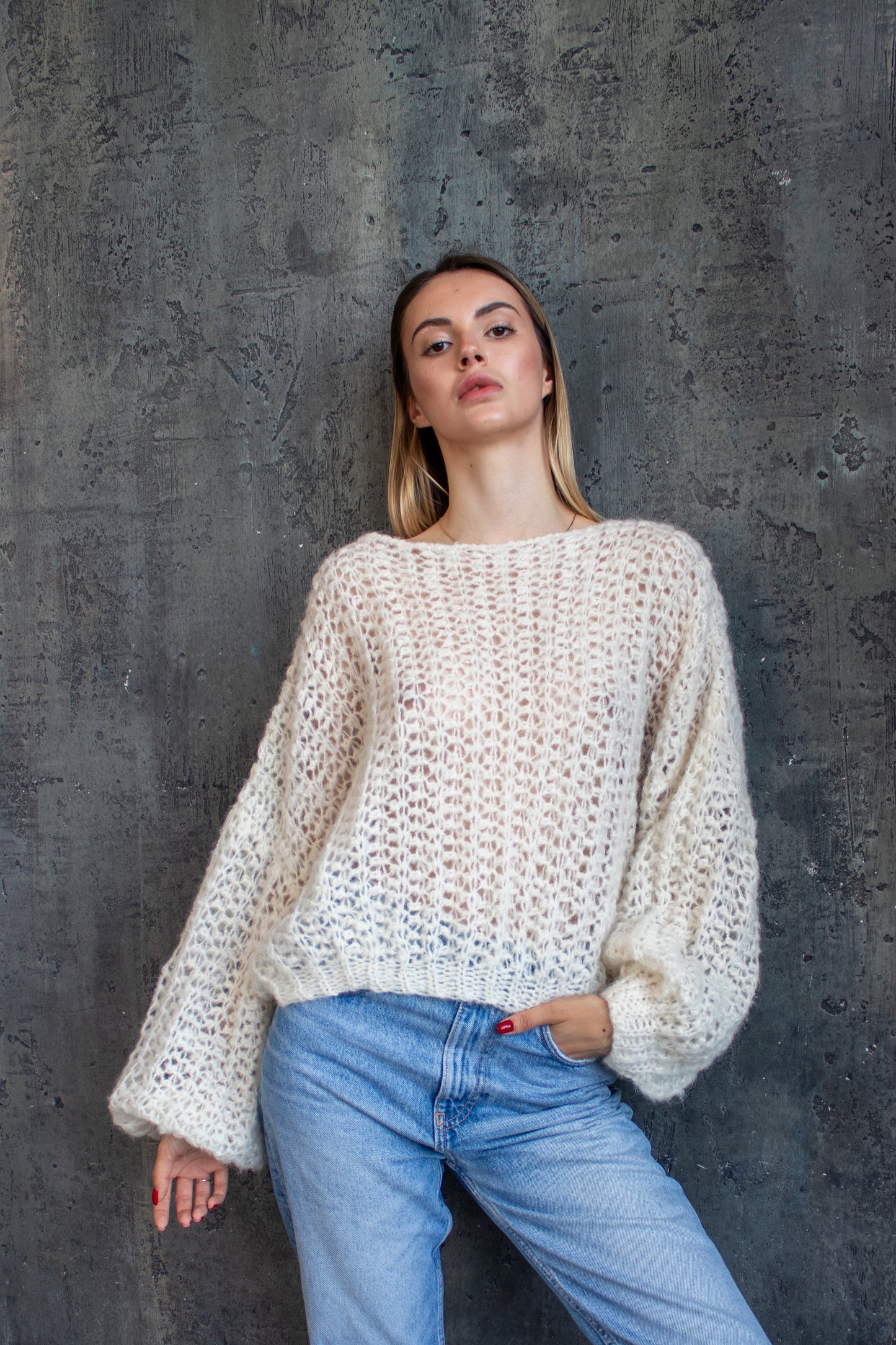 Lacy Crochet Sweater Pattern – Sideways Crochet Pullover PDF