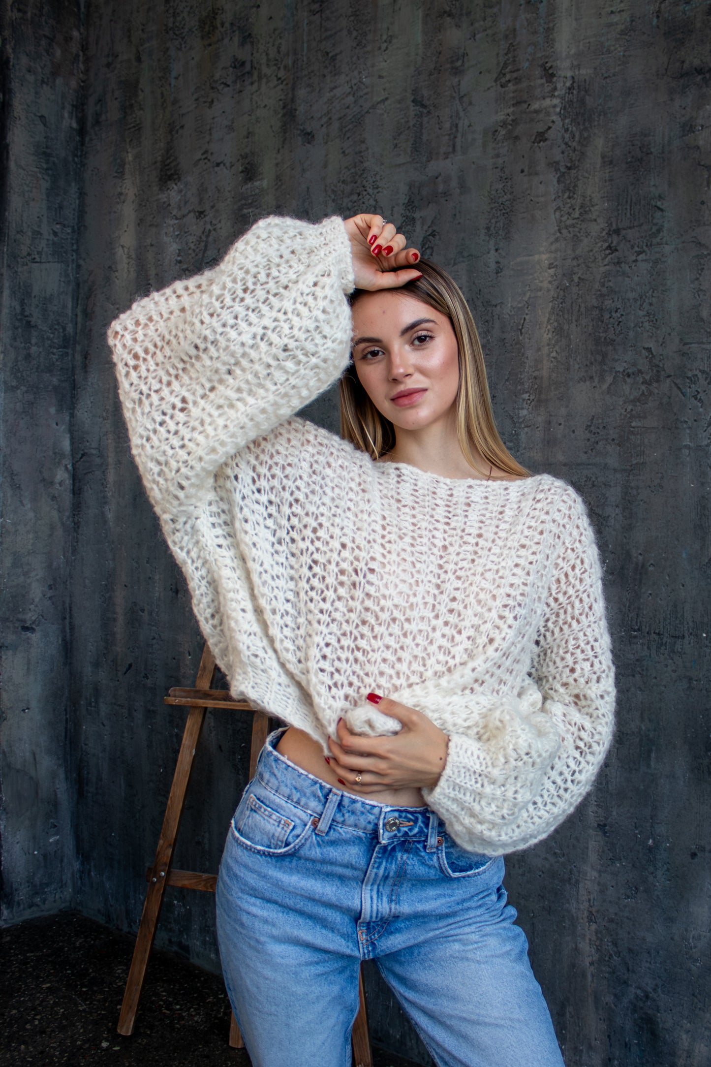 Lacy Crochet Sweater Pattern – Sideways Crochet Pullover PDF