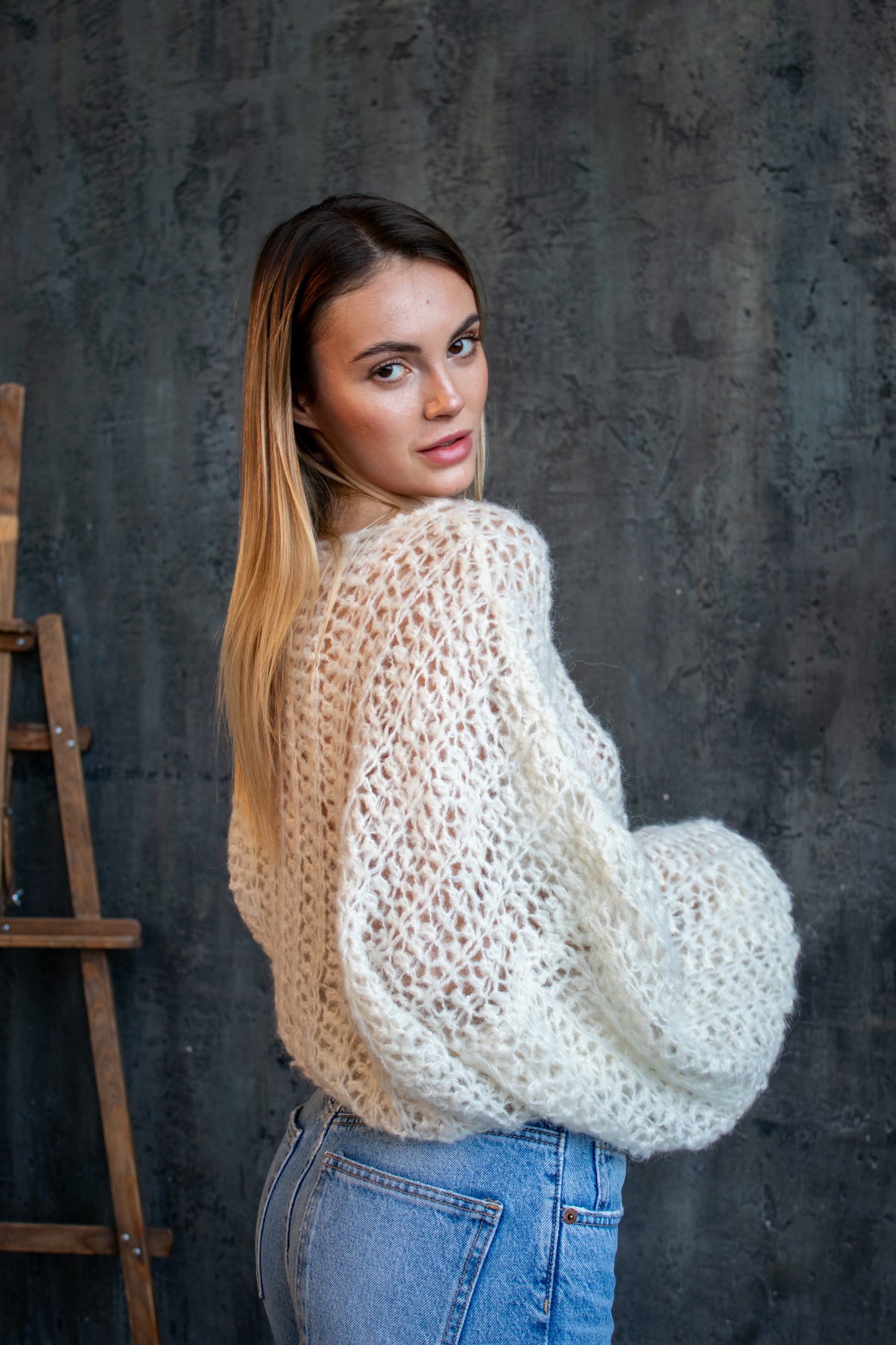 Lacy Crochet Sweater Pattern – Sideways Crochet Pullover PDF