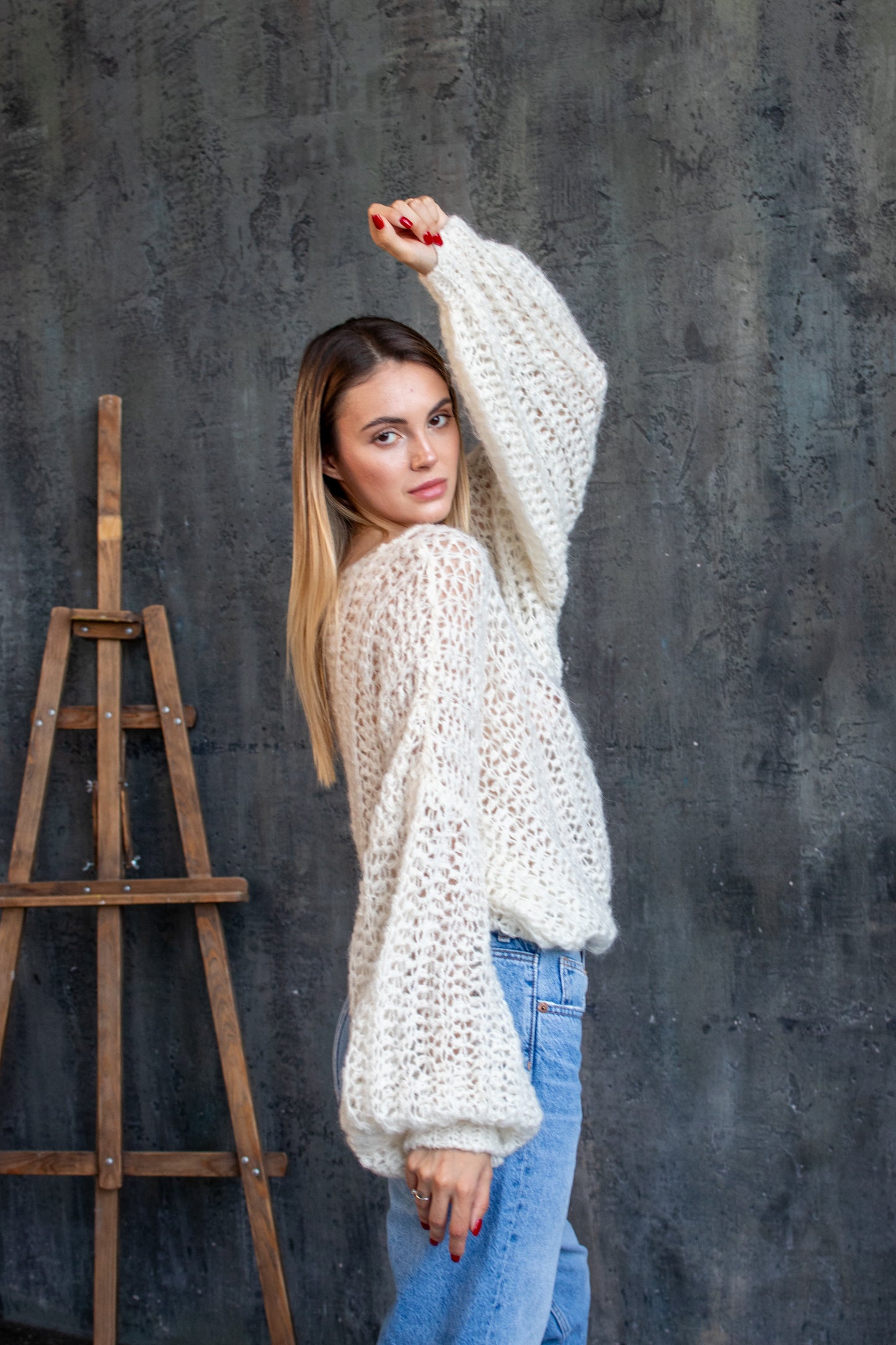 Lacy Crochet Sweater Pattern – Sideways Crochet Pullover PDF