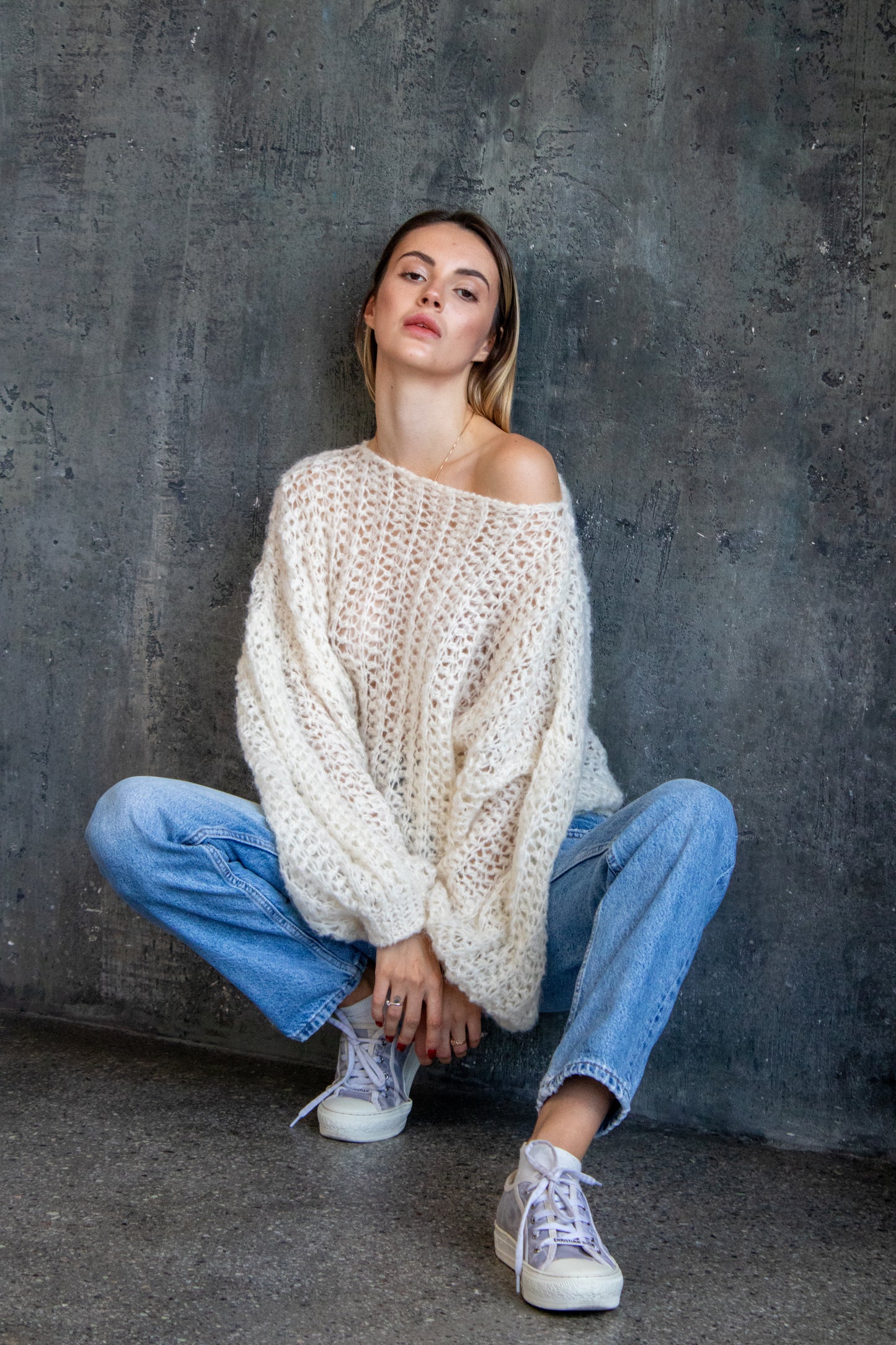 Lacy Crochet Sweater Pattern – Sideways Crochet Pullover PDF