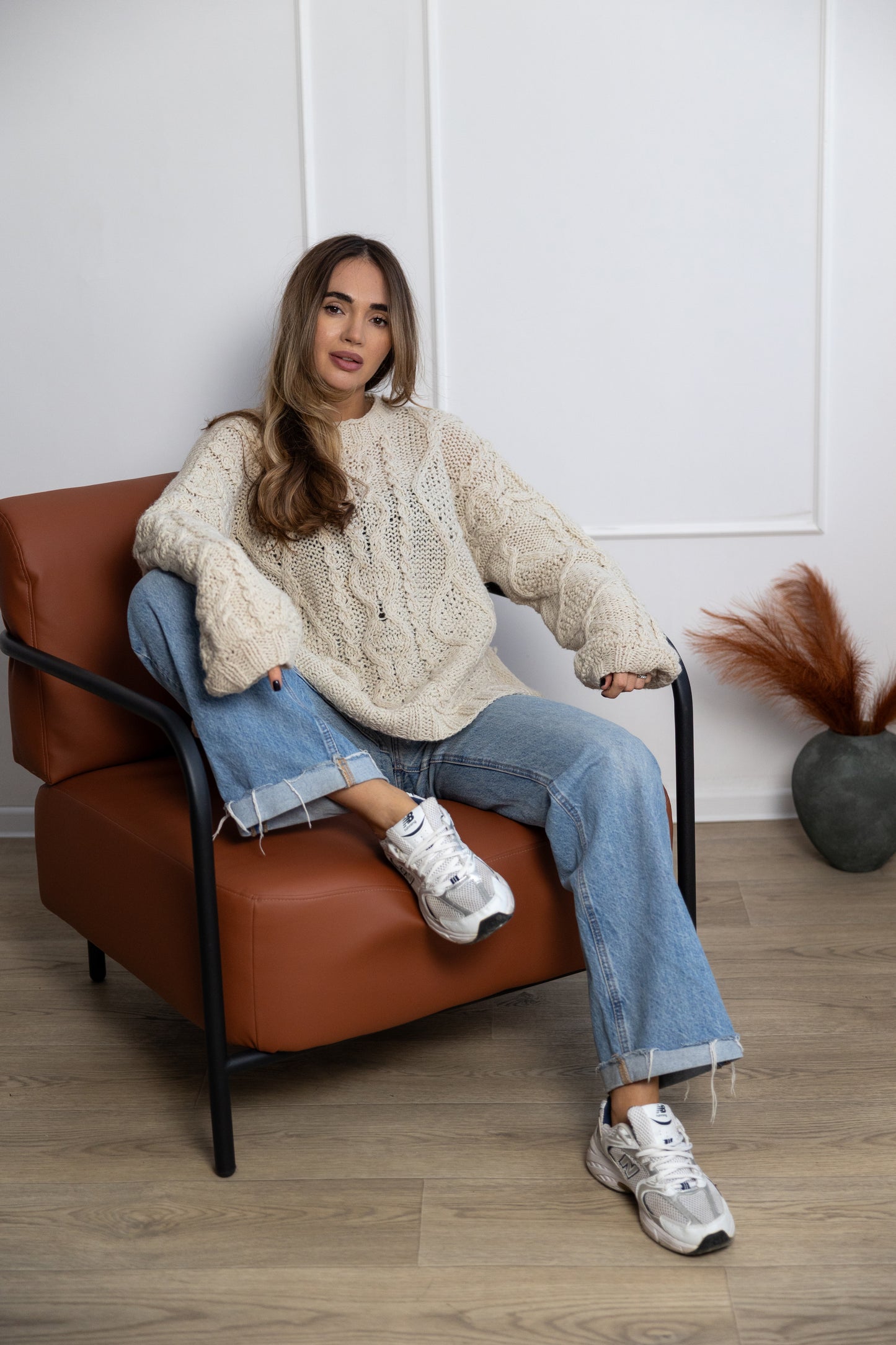 Cozy winter handmade oversized knit sweater gift