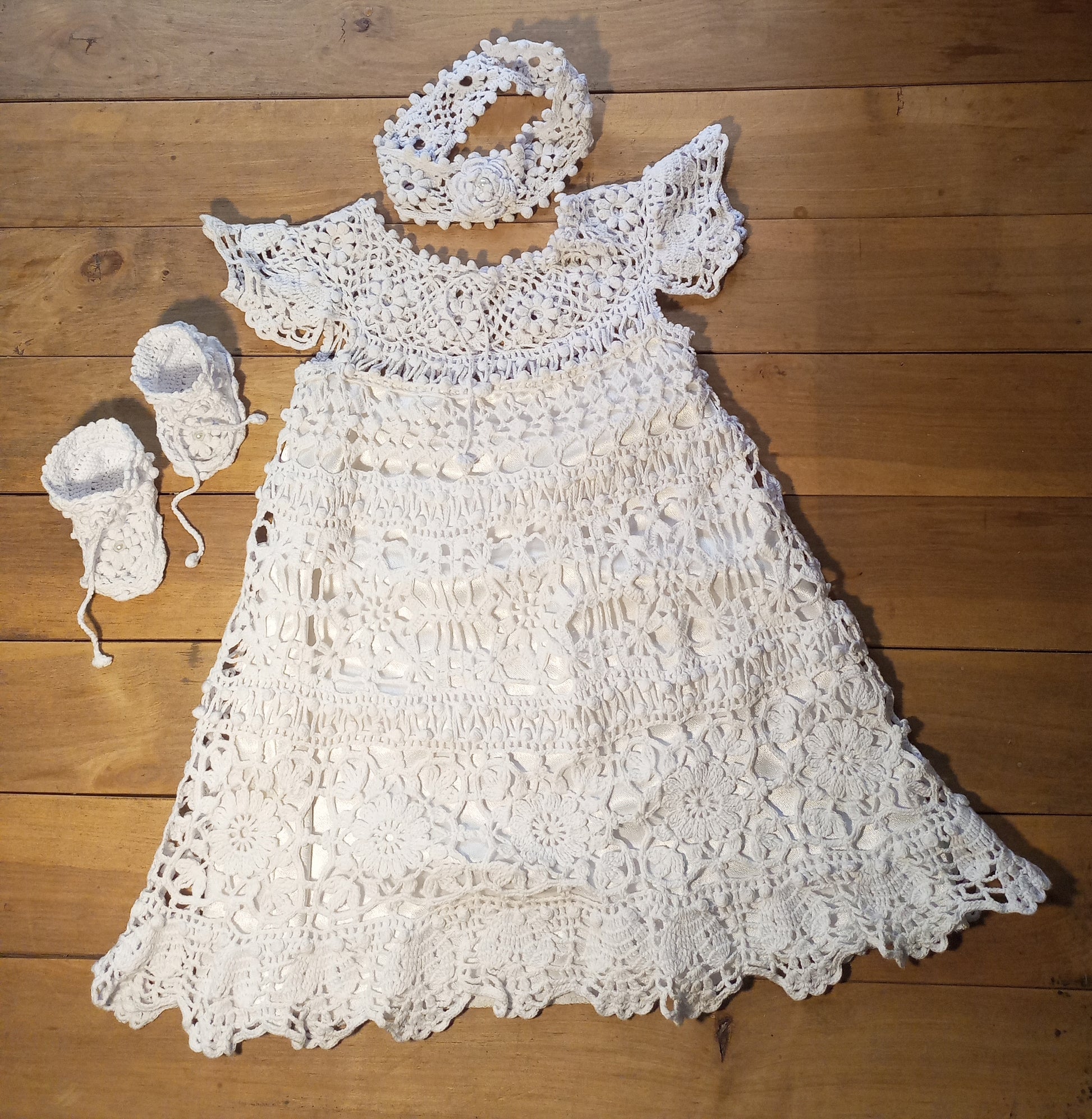 Handmade White Crochet Dress for Girls | Cotton Flower Girl Dress Rarame Handmade White Crochet Dress for Girls | Cotton Flower Girl Dress Rarame