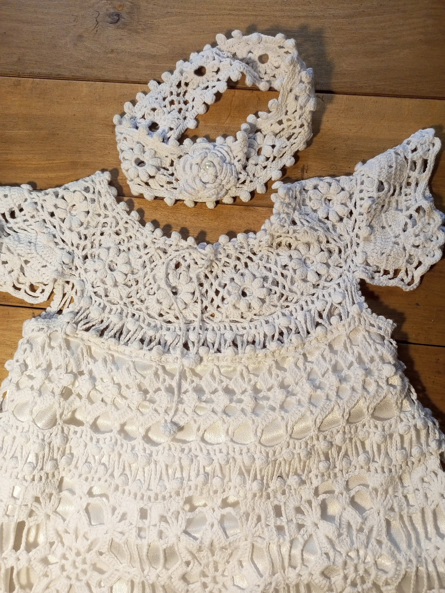 White cotton crochet sundress for girls photoshoot