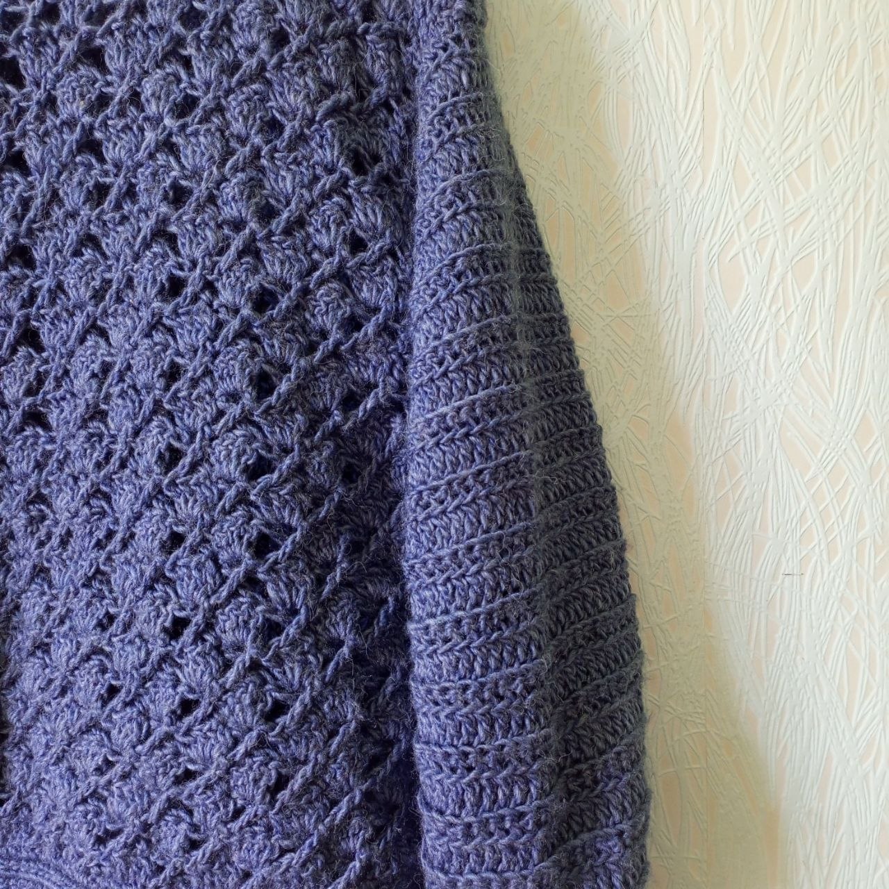 Blue Denim Crochet Sweater Pattern PDF Shell Stitch Pullover Beginner To Intermediate US Terms  Instant Download